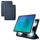 エレコム TB-A25MWVPF2NV iPad Air ケース 11インチ ( M3/M2 )/10.9インチ 第5・第4世代 マグネット着脱フラップ ネイビー