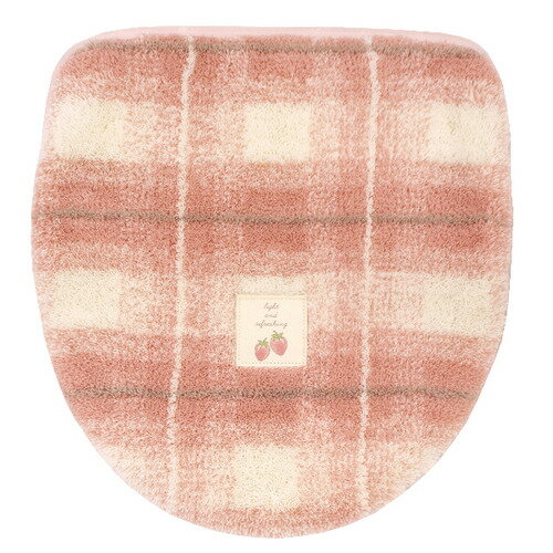 オカ フライス ドレニモフタカバー 洗える 洗浄暖房型 普通型兼用 チェック柄 ピンク