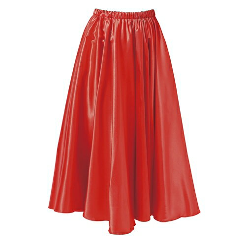 アーテック ソフトサテンロングスカート 赤 L 18497