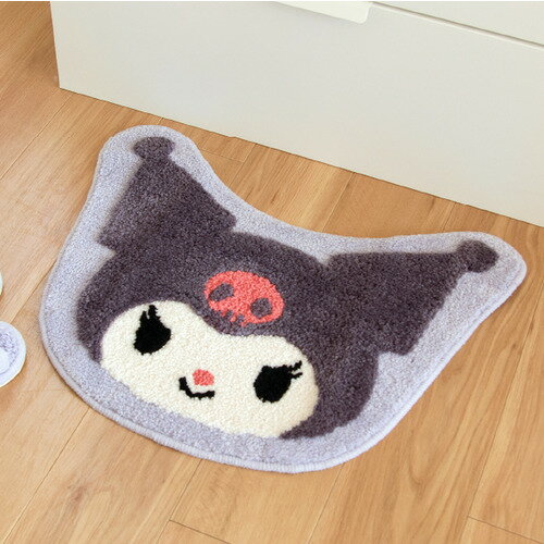 オカ サンリオキャラクターズ 洗えるマット クロミ 約62×50cm パープル
