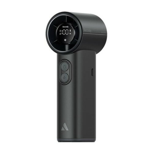 Electric Fan - AECOOLY PM02BK ColdAir Pro High-Speed Misting Fan ミスト付きハンディファン 5段階風量調整 完全密閉式水タンク搭載 ブラック
