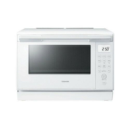 東芝 ER-60C(W) オーブンレンジ 石窯オーブン ワイド＆フラット庫内 ノンフライ調理 23L ホワイト発売日：2026年9月1日●コンパクトでワイド＆フラットな角皿スチームモデル●ワイド＆フラット庫内出し入れしやすい間口38.8cmの庫内ワイドタイプ！大きなお皿やお弁当も入り、出し入れもラクラク。●ノンフライ調理油を使わず手軽に揚げ物がヘルシーにできます。●簡単調理冷凍食品・レトルト食品などを活用してラクラク！耐熱ボウルに食材を入れてレンジ加熱するだけの短時間自動調理「3分・5分・7分」のスピードメニューのほかに、「おつまみ1分」を搭載。●らくらくパスタ鍋を使わずにパスタやマカロニがゆでられます。●ワイド水受け結露した水滴やパン粉などが落ちても、簡単に外してお掃除できます。●バックライト液晶表示暗い場所でも見やすい。●お急ぎモード最大30%時短。&nbsp;【仕様】外形寸法（幅×奥行×高さ）：468×384×338（mm）※ハンドル含まず本体質量：15kg庫内形状：フラット庫内有効寸法（幅×奥行×高さ）：約374×約310×約180（mm）センサー種類：温度センサーグリル：有庫内コーティング：とれちゃうコート ※天井、扉部、底面を除く電源周波数：ヘルツフリーレンジ出力（最大）：1000Wレンジ出力（手動）：1000W※/600・500W連続/200W相当/100W相当　※定格高周波出力1000Wは短時間高出力機能（最大3分）であり、定格連続高周波出力は600Wです。600Wへは自動的に切り替わります。年間消費電力量：73.4kWh/年年間消費電力量（待機時）：0kWh/年省エネ機能：オートパワーオフ液晶表示バックライト：有（ホワイト）付属品：角皿 1枚／取扱説明書兼料理集