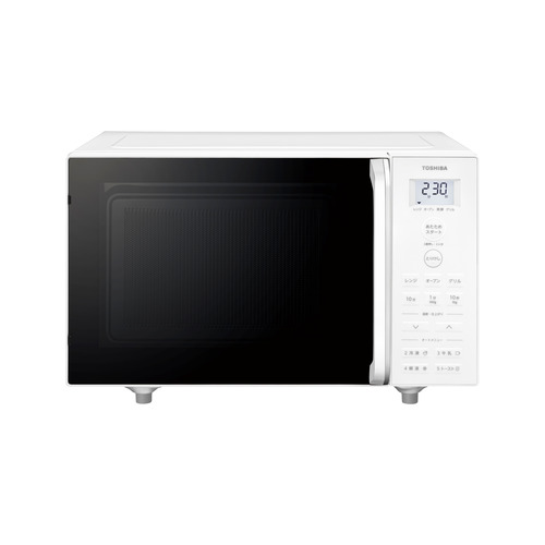 東芝 ER-20C(W) オーブンレンジ フラット庫内 庫内とれちゃうコート オートメニュー搭載 16L ホワイト 2026年モデル発売日：2026年11月4日●フラット庫内回転皿のないフラット庫内だからお手入れラクラクです。食品が回転しないから、大きめのお皿もお弁当も出し入れもラクラクです。●よごれがこびりつきにくい庫内とれちゃうコート。（※天井、扉部、底面を除く）●見やすい「バックライト液晶表示」（ホワイト）「牛乳」「ゆで野菜」「解凍」など、食品に合わせたオートメニュー搭載。&nbsp;【仕様】外形寸法（幅×奥行×高さ）：461×335×293（mm）※ハンドル含まず本体質量：約11kg庫内形状：フラット庫内有効寸法（幅×奥行×高さ）：267×286×190（mm）オーブン温度調節範囲：100℃〜200℃センサー種類：温度センサー庫内コーティング：セラミック塗装（天井、扉部、底面を除く）（庫内よごれプロテクト）電源周波数：ヘルツフリーレンジ出力（最大）：850Wレンジ出力（手動）：850W※/600・500W連続/200W相当　※190℃以上での運転時間は約8分です。その後は自動的に180℃に切り換わります。また、140℃以上での運転時間は約60分です。その後は自動的に130℃に切り換わります。温度は庫内が空の状態で中心部を熱電温度計法により測定しています。（JISの測定方法による）庫内に食品や付属品を入れて温度を測定すると、温度が合わないことがあります。（料理を作る場合は、料理集の温度を目安にしてください）年間消費電力量：73.4kWh/年年間消費電力量（待機時）：0.0kWh/年省エネ機能：オートパワーオフ解凍機能：有（全解凍・グラム合わせが必要です）自動メニュー数：8（自動あたためを含む）付属品：取扱説明書兼料理集