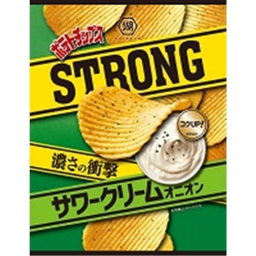 【ポイント10倍！3月4日(水)20:00〜】湖池屋 ポテトチップスSTRONGサワークリームオニオン 56g