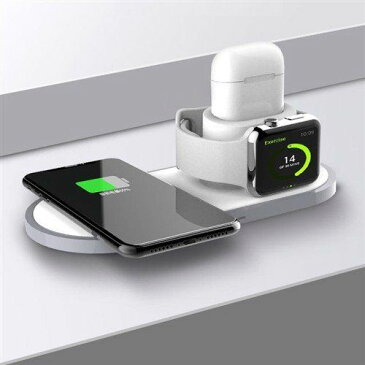アール・エム RM3546 3in1ワイヤレス充電器 iPhone・AppleWatch・AirPods用 ホワイト