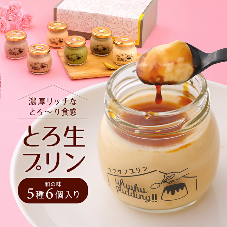 母の日 遅れてごめん ギフト プリン (和の味5種6個)  送料無料 ぷりん デザート 洋菓子 ギフト お取り寄せスイーツ 詰め合わせ ランキング 1位 高級プリン 高級 スイーツ 誕生日 スイーツ プレーン マロン 抹茶 ほうじ茶 黒蜜きなこ