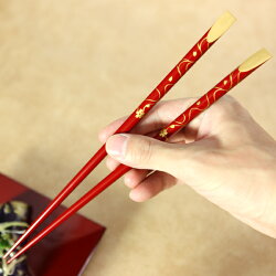 【宮内庁御用達漆器山田平安堂】天削箸春秋蒔絵≪天然木塗箸≫【楽ギフ_包装選択】【楽ギフ_のし宛書】【楽ギフ_メッセ入力】