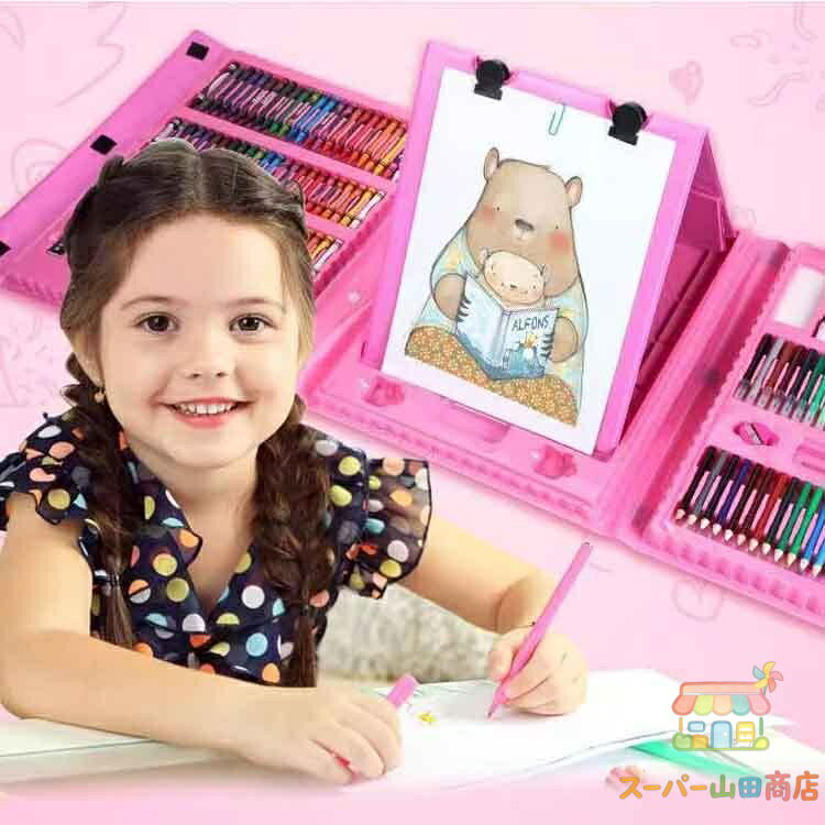 お絵描きセット お絵かきセット アートセット キッズ 大容量 子供 幼児 女の子 男の子 文房具 色鉛筆 クレヨン マーカー クレパス 知育 お絵かき 幼稚園 小学生 入学祝い 保育園 3歳 4歳 5歳 6歳 7歳 プレゼント 誕生日 クリスマス ギフト yamada-shouten-10004280 スーパー山田商店 サンプル画像3