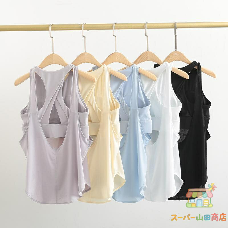 Rakuten - ヨガウェア スロング丈 長い カップ付き Tシャツ レディース 伸縮性 無地 薄手 通気性 吸汗性 快適 ラウンドネック ス