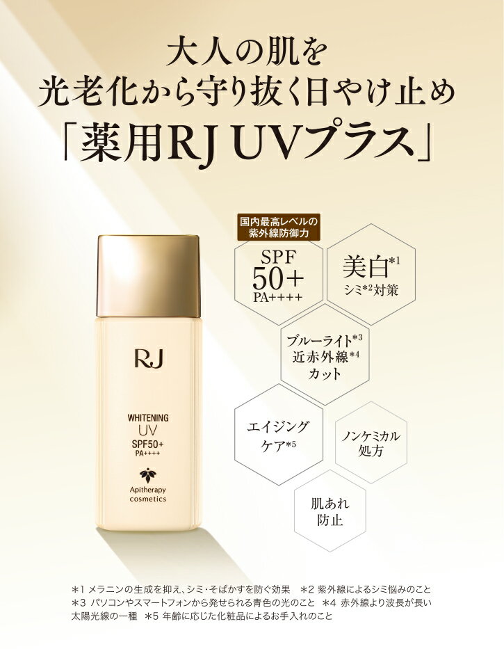 【山田養蜂場】【送料無料】薬用RJ UVプラス日中用UVケア(日焼けケア)美容液SPF50+・PA++++ ギフト プレゼント 人気 健康 母の日 日焼け止め 顔