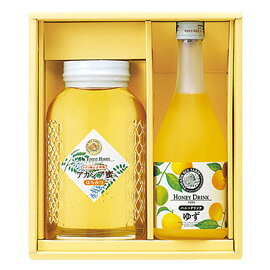 【山田養蜂場】 ギフトアカシア蜂蜜・ゆずハニードリンク 1セット(蜂蜜800g、ドリンク500ml)　はちみつ 食べ物 食品 飲み物 ドリンク 詰め合わせ 健康 男性 女性 父 母 夫 妻 両親 お取り寄せグルメ ギフト 贈答 プレゼント 誕生日 敬老の日