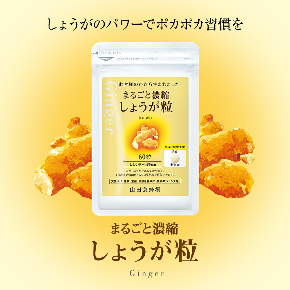 【山田養蜂場】まるごと濃縮しょうが粒 60粒袋入×5袋 ギフト プレゼント サプリメント 健康補助食品 健康 人気 健康 お中元 yamada3838-10002146 山田養蜂場 公式ショップ サンプル画像2