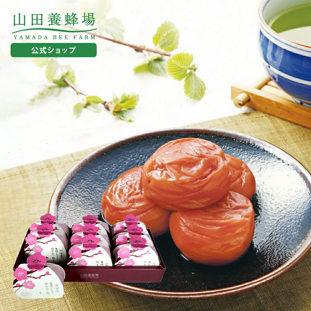 【山田養蜂場】果肉とろけるはちみつ梅干ギフト(9粒)うす塩味 塩分5% 大粒 梅干し うめぼし 紀州南高梅 はちみつ 蜂蜜 高級 おしゃれ お取り寄せグルメ 詰め合わせ ラッピング メッセージカード 熨斗 のし ギフト お歳暮 プチギフト