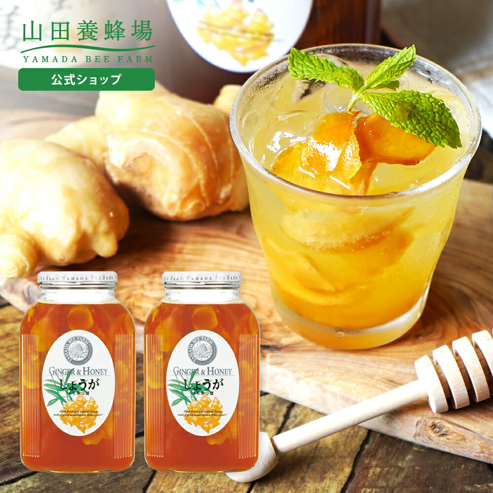 【山田養蜂場】 しょうがはちみつ漬 ＜900g×2本＞ はちみつ 百花蜂蜜 しょうがはちみつ 生姜蜂蜜 生姜はちみつ 蜂蜜漬け 生姜 ショウガ ジンジャー しょうが湯 飲み物 ドリンク 健康 美味しい 国産 おしゃれ お取り寄せグルメ ギフト 贈答 プレゼント 母の日