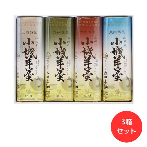 【化粧箱入】柔らかい小城羊羹4本入×3箱セット（バレンタイン ホワイトデー 父の日 母の日 誕生日 プレゼント 敬老の日 メール便　送料無料　当店オススメ 店頭受取対応商品 ）