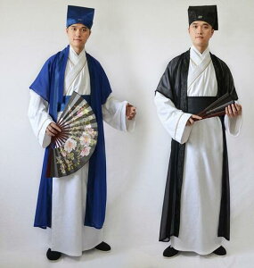 男女兼用 唐装漢服中華服中国古代侠客服ダンス衣装 コスチューム 書生服 秀才服 cosplay仮装男女兼用 団体服イベント写真撮影 学園祭 文化祭 舞台服装