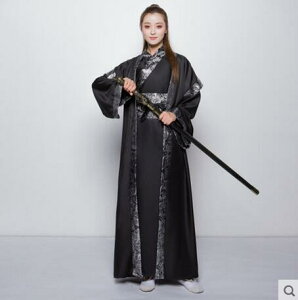 男女兼用 唐装漢服 ロング丈羽織 中華服中国古代侠客服ダンス衣装 コスチューム 書生服 秀才服 cosplay仮装男女兼用 団体服イベント写真撮影 学園祭 文化祭 舞台服装