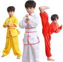 舞台衣装 子供太極拳武術ダンスウエア キッズ団体服 長袖/半袖 男女兼用上下セット 子ども演出衣装 武術衣装 カンフー 演出装 ステージ衣装 中国風 武術稽古 ...