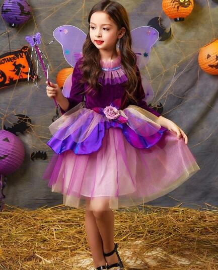 6980円以上送料無料!ハロウィン衣装子供女の子チュールワンピースお嬢様カチューシャおまけ日常服コスプレコスチューム仮装変装ハロウィーンステージイベントhalloweencos