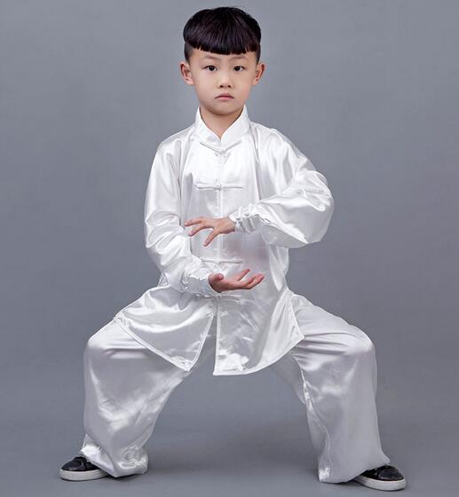 子供武術功夫太極拳服 カンフー服 スポーツ 少林拳 稽古着 舞台服 太極拳服 女の子男の子武術表演服 長袖　キッズ　春秋　上下セット 気功 演舞服