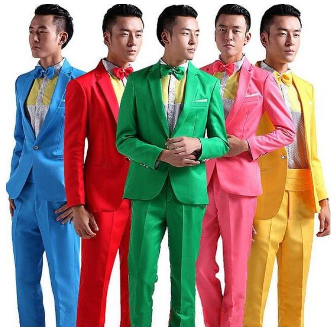 ステージ衣装 メンズ舞台スーツセット 3点セットアップタキシード 演出服 上下セット 司会者 カラオケジャケット フォーマルスーツ パーティー 結婚式 年会 撮影衣装カラフル ジャズダンス衣装 JAZZ