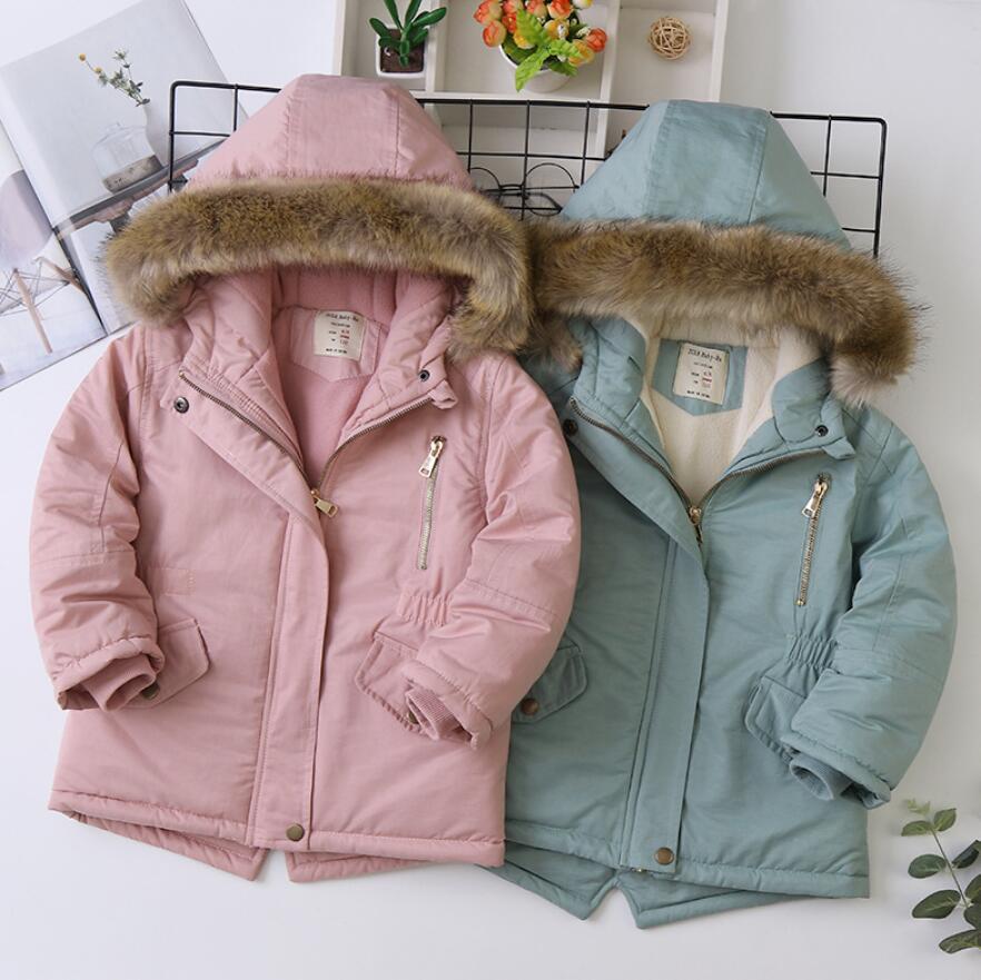 秋冬子供裏起毛中綿ジャケット キッズ裏起毛コート モッズコート 女の子 裏ボア 防寒 キッズ暖かい冬綿コート 燕尾デザイン ミリタリージャケット 可愛い フード...