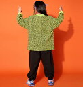 子供ヒップホップダンス衣装　ヒョウ柄シャツ　サルエルパンツ　パーカーシャツ　女の子　男の子ジャズダンス衣装　ジャズ舞台ダンス　hiphopダンスウェア　ステージ演出 3