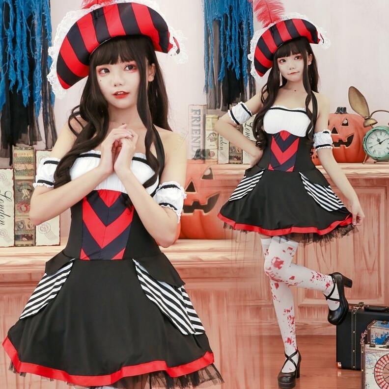 ハロウィンハロウィンコスプレ衣装　レディース魔女cosplay チェック柄　仮装 変装ワンピース　4点セット　Halloweコスプレ衣装 変身仮装 舞台演出　コスチューム　仮装変装 団体服