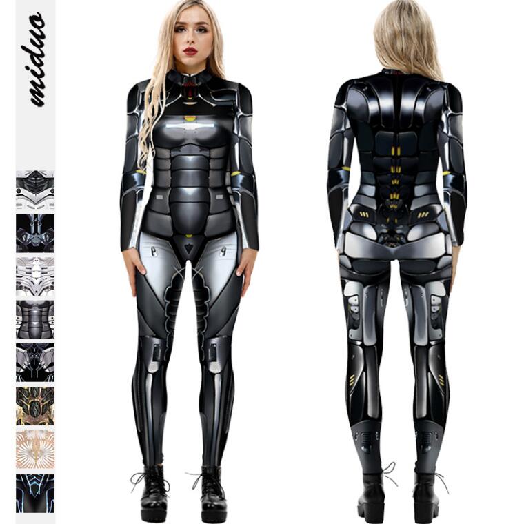 全身タイツ レディース ハロウインコスプレ衣装 長袖 骸骨 髑髏 ストレッチ性よい cos ハロウィン 仮装 セクシー オールインワン学園祭 文化祭 ハロウイン...