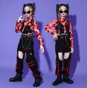 迷彩柄ダンス衣装 3点セットアップ女の子ジャズダンス ヒップホップ hiphopjazz長袖迷彩シャツ+キャミソール+個性パンツ 春秋舞台ダンス衣装ステージ演出 団体服 キッズダンス衣装