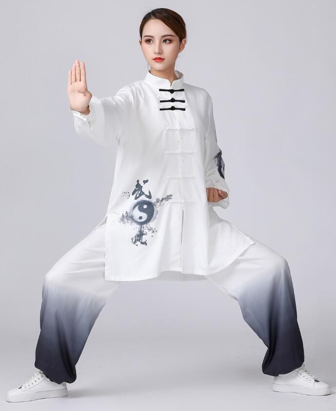 春秋男女兼用太極拳専用服 切り替え大人太極拳演出服 武術チャイナ風太極拳舞台衣装 団体服/朝練/トレーニングプレゼント/試合選択太極拳/武術 カンフー/スポッツ...