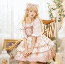 少女ロリータワンピース ティアードスカート キャミソールドレス ショート丈ロリータドレス レディース リボン lolitaワンピース フリル 可愛いゴスロリドレス 萌え Lolita系 姫 重ね重ね ゴシック ロリータ 可愛いワンピース コスプレ衣装