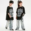 子供ダンス衣装　デニムパンツ　半袖tシャツ　ヒップホップジャズ　ベルトおまけ　hiphop　ゆったり女の子/男の子ダンスウェア　幼稚園舞台演出服　キッズダンスウェアhiohopjazzダンス衣装　社交ダンス衣装　HIPHOP　イベント　コスチューム