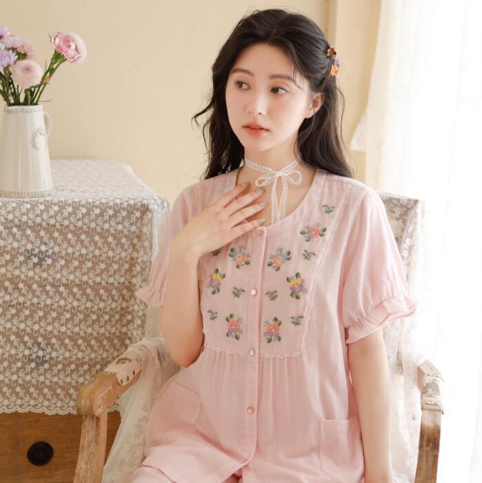 ガーゼパジャマレディースルームウェ...