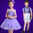 子供舞台服ワンピース Aラインワンピース チュール 男の子ショートパンツセットアップ サロペット チュールスカート 花びらキッズ演出服/小学生入園服 女の子ワンピース/ダンスウェアステージ衣装 団体服 謝恩会 発表会 演奏会イベントパーティー