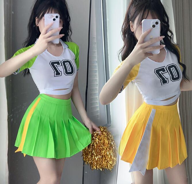 レディースチアガールダンス衣装 体操服 プリーツスカ