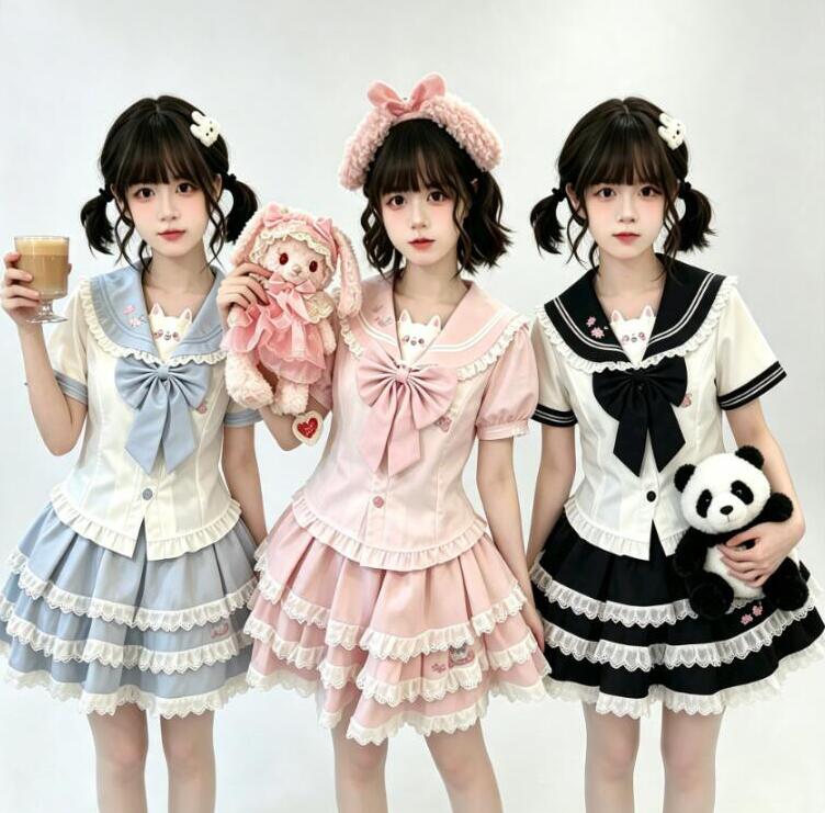 5 商品名 セーラー服 色 写真色 内容 tシャツ+スカート+リボン サイズ S　着丈46　肩幅37　バスト88　ウエスト76　短袖丈20 M　着丈47　肩幅38　バスト92　ウエスト80　短袖丈20.5 L　着丈48　肩幅39　バスト96　ウエスト84　短袖丈21 XL　着丈49　肩幅40　バスト100　ウエスト88　短袖丈21.5 S　スカート丈39　ウエスト56　参考身長 150-160cm　参考体重 40-45kg M　スカート丈39　ウエスト60　参考身長 150-165cm　参考体重 45-52.5kg L　スカート丈39　ウエスト64　参考身長 155-168cm　参考体重 52.5-59kg XL　スカート丈39　ウエスト68　参考身長 155-172cm　参考体重 59-65kg 採寸サイズなので若干の誤差がある場合がございます。 素材 コットン　ポリエステル 連絡について ＊土日祝日に電話対応不可、メールでの返信は48時間以内させていただきます。弊社と連絡取れないことはございません、最後まできちんと対応いたします、どうぞご安心ください。 ＊誠に勝手ながら、ご理解頂きますようお願い申し上げます。 注意事項 ＊ダンス衣装で商品本身問題がないなら返品対応かねます、ご理解頂き、お買上げください。 ＊海外製品は日本製より裁縫や仕立てに甘さ（ほつれあること）がございます、在庫管理条件や運送状況によりシワが出ることもございます。 ＊ページの閲覧環境によって、掲載写真と実際の商品の色合いが異なる場合があります。 ＊モデルに小物を使う場合がございますが、商品に含まれませんのでご了承下さい。 ＊生産過剰や在庫管理条件より細かなキズやヨゴレなどがございます。完璧品をお求めの方と細かい部分を気になさる方は、ご購入をご遠慮ください。 ＊在庫は複数店舗共有しております、在庫更新は遅れるより在庫切れの場合がございます、その場合、できるだけ早めに報告させていただきますが、どうか容赦ください。 ＊商品の仕様は、製造元の都合により予告なく変更する場合があります。 ＊お届けした商品に不備がございましたら、お届け後5日以内にご連絡ください。確認後速やかに対応させていただきます。なお期日を過ぎた場合はお受け致しかねますので予めご了承ください。 ＊他に不明点がございましたら、ご連絡くださませ。商品名 セーラー服 色 写真色 内容 tシャツ+スカート+リボン サイズ S　着丈46　肩幅37　バスト88　ウエスト76　短袖丈20 M　着丈47　肩幅38　バスト92　ウエスト80　短袖丈20.5 L　着丈48　肩幅39　バスト96　ウエスト84　短袖丈21 XL　着丈49　肩幅40　バスト100　ウエスト88　短袖丈21.5 S　スカート丈39　ウエスト56　参考身長 150-160cm　参考体重 40-45kg M　スカート丈39　ウエスト60　参考身長 150-165cm　参考体重 45-52.5kg L　スカート丈39　ウエスト64　参考身長 155-168cm　参考体重 52.5-59kg XL　スカート丈39　ウエスト68　参考身長 155-172cm　参考体重 59-65kg 採寸サイズなので若干の誤差がある場合がございます。 素材 コットン　ポリエステル 連絡について ＊土日祝日に電話対応不可、メールでの返信は48時間以内させていただきます。弊社と連絡取れないことはございません、最後まできちんと対応いたします、どうぞご安心ください。 ＊誠に勝手ながら、ご理解頂きますようお願い申し上げます。 注意事項 ＊ダンス衣装で商品本身問題がないなら返品対応かねます、ご理解頂き、お買上げください。 ＊海外製品は日本製より裁縫や仕立てに甘さ（ほつれあること）がございます、在庫管理条件や運送状況によりシワが出ることもございます。 ＊ページの閲覧環境によって、掲載写真と実際の商品の色合いが異なる場合があります。 ＊モデルに小物を使う場合がございますが、商品に含まれませんのでご了承下さい。 ＊生産過剰や在庫管理条件より細かなキズやヨゴレなどがございます。完璧品をお求めの方と細かい部分を気になさる方は、ご購入をご遠慮ください。 ＊在庫は複数店舗共有しております、在庫更新は遅れるより在庫切れの場合がございます、その場合、できるだけ早めに報告させていただきますが、どうか容赦ください。 ＊商品の仕様は、製造元の都合により予告なく変更する場合があります。 ＊お届けした商品に不備がございましたら、お届け後5日以内にご連絡ください。確認後速やかに対応させていただきます。なお期日を過ぎた場合はお受け致しかねますので予めご了承ください。 ＊他に不明点がございましたら、ご連絡くださませ。