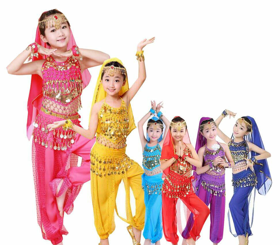 【 ベリーダンス 衣装選択可能上下セット 】キッズ 子供ダンス衣装 女の子ベリーダンスウェア ハロウィン コスプレアラジンジャスミン風ベリーダンス