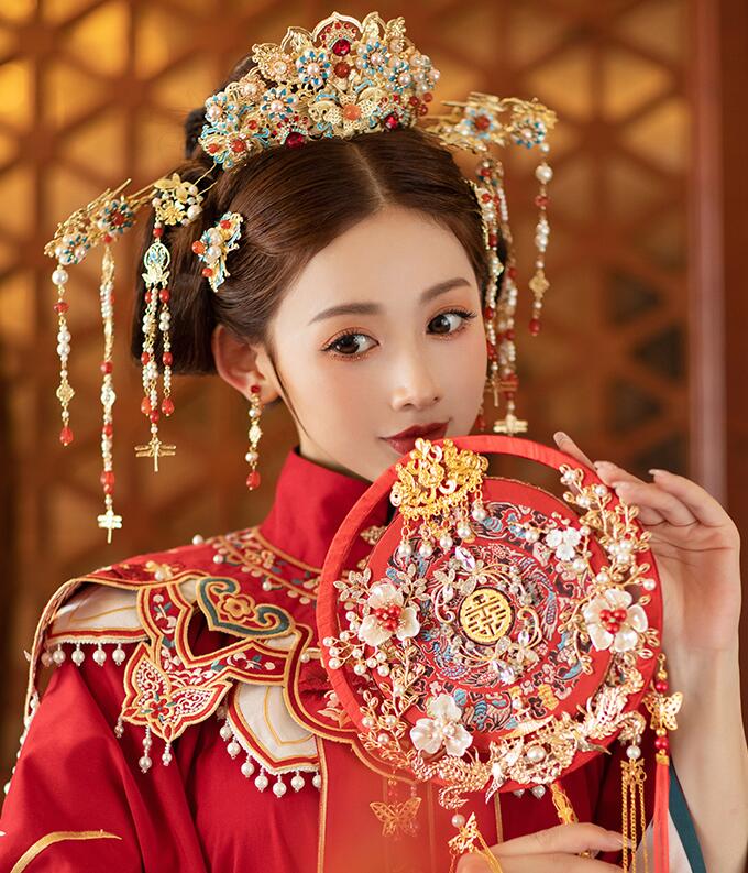 豪華髪飾り ヘアアクセサリー 中華風コスプレ髪飾り8点セット 中華グッズ 中国古代...