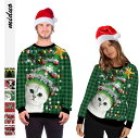 クリスマス元素Tシャツ 長袖シャツ プールオーバー Tシャツ パーカー