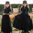 ハロウィン衣装 子供コスプレ衣装 ロング丈ワンピース コスチューム 吸血鬼 cosplay 可愛い悪魔 仮装 変装 ウィッチ 子供可愛い面白い 女の子 ハロウィン仮装 コスプレ衣装 余興 コスプレ コスチューム 仮装 子供ワンピース 演出服ハロウィンドレス110cm-150cm