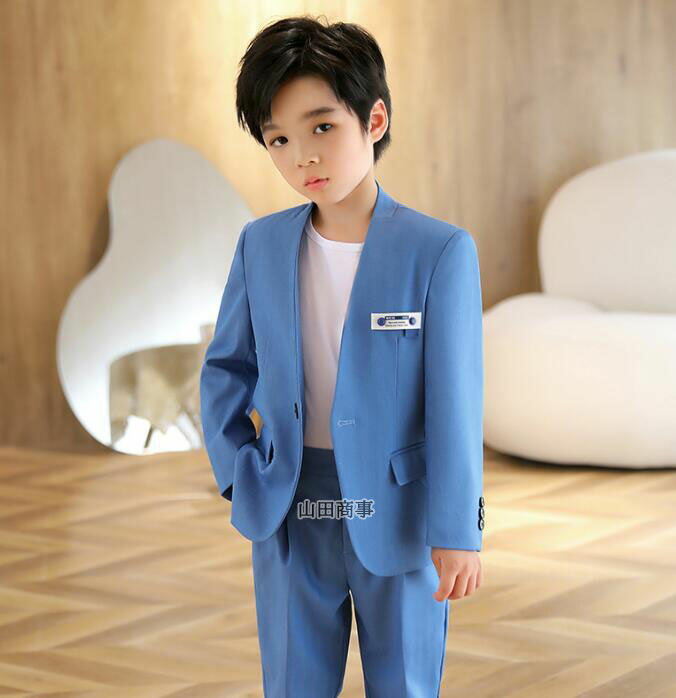 男の子スーツ 春秋スーツセット 紳士服 子供スーツセットアップ 男子の礼服 カジュアル イベント 司会者 コート+パンツ2点セット演奏会 ピアノ発表会 学園祭 ...