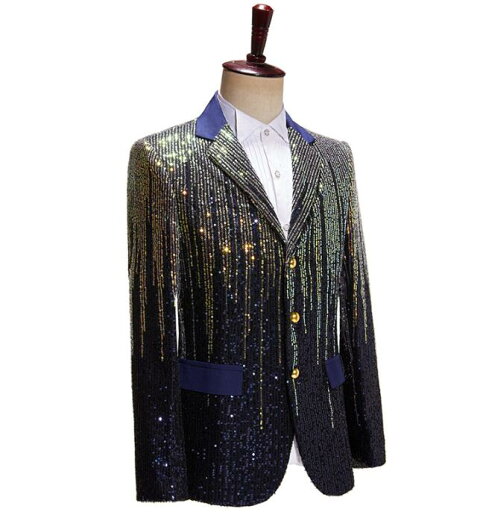 ステージ衣装 メンズタキシード スーツジャケット三つボタン カラースパンコールジャケット 舞台ステージコート 結婚式イベント発表会演出タキシード 司会者DJダンス衣装 ステージ演出服 結婚式 イベント 発表会 忘年会 司会者 DJ ダンス衣装 光沢 コスプレスーツ