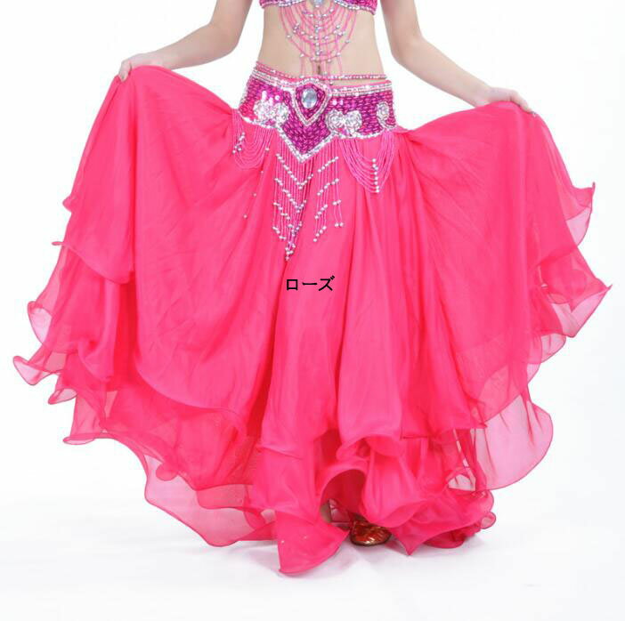 ベリーダンススカート3枚シファンスカート 社交ダンス衣装 広がる 大きい裾 ロング丈シフォンスカート フリル 13colors 大きい裾 スカート バレエ ダンス 衣装 大人 ダンス衣装 飄逸 モダンダンス 社交ダンス タンゴ エレガント ダンス 練習着 レッスン着 舞台 3