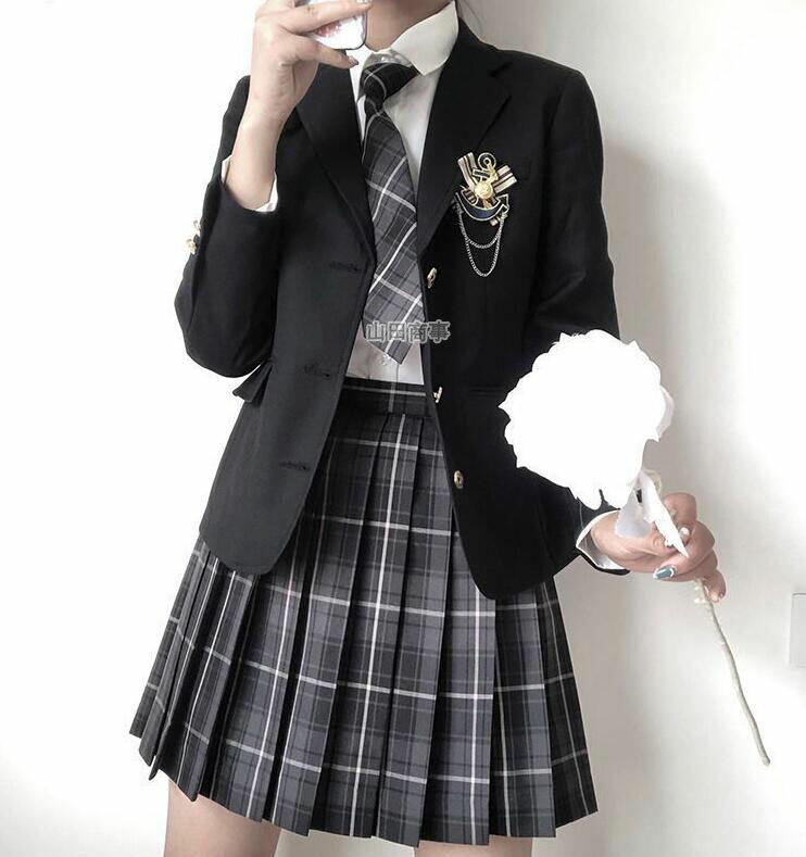 女性制服 学生制服 レディースJK服 セーラー服入学式 長袖スーツ 春秋着用 女性JK制服 ジャケット+シャツ+スカート+ネクタイ4点セットフォーマル 学生服 スクールジャケット ジュニア 中学校制服 ダンス 演出服 幼稚園・入学式・卒業式・発表会・生日会・演出服 団体演出服