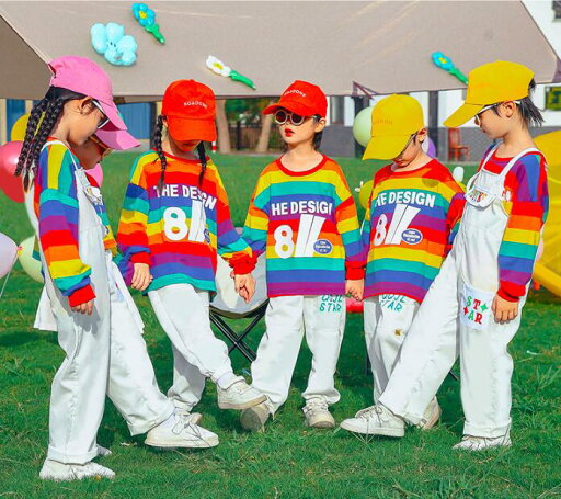 子供サロペット ダンス衣装 子供ダンス衣装 ジャッズダンス HIPHOP 春秋ダンス衣裳 セットアップ 4タイプ対応可能 舞台服 出演服 子供ダンス衣裳 団体服 発表会 チアリーディング 舞台ダンス衣装 公演服 撮影衣装 ダンス 衣装 110-180cm