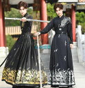 中華風コスプレ衣装 メンズ漢服唐装 金/銀龍刺繍 中華伝統的漢服 交差襟 マキシ丈スカート 巻きスカート 中華風 コスチューム 龍プリント 広がるスカートメンズ...