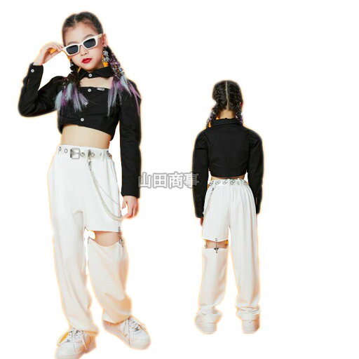 子供ダンス衣装 2点セットアップ キッズダンスウェア 女の子 ヒップホップ ジャズ ストリートダンス 衣装セット長袖Tシャツ+白サルエルパンツ 発表会 学園祭 社交ダンス 舞台衣裳 ステージ衣装 おしゃれ120-170cm 子供ダンス衣装 2点セットアップ キッズダンスウェア 女の子 ヒップホップ ジャズ ストリートダンス 衣装セット長袖Tシャツ+白サルエルパンツ 発表会 学園祭 社交ダンス 舞台衣裳 ステージ衣装 おしゃれ120-170cm