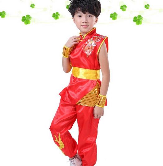 中華風チャイナ服上下セット 中式龍柄 子供用太...の紹介画像2