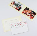 ペーパー フォトフレーム 写真台紙 クリスマス Merry Christmas/オーナメント Lサイズ （89×127mm） 2面ヨコ ホワイト
